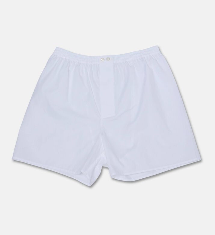 Zimmerli Of Switzerland Woven Cotton Boxer Shorts, White, S, Packshot View