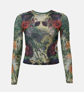 Alice and Olivia All-over Floral-print Crewneck Top, Packshot View