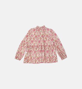 Kids Floral Printed Frilled Top Kids Floral Printed Frilled Top