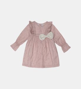 Dara Cotton Velvet Bow Dress