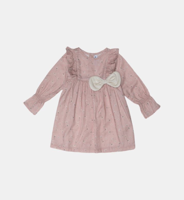 Dara Cotton Velvet Bow Dress