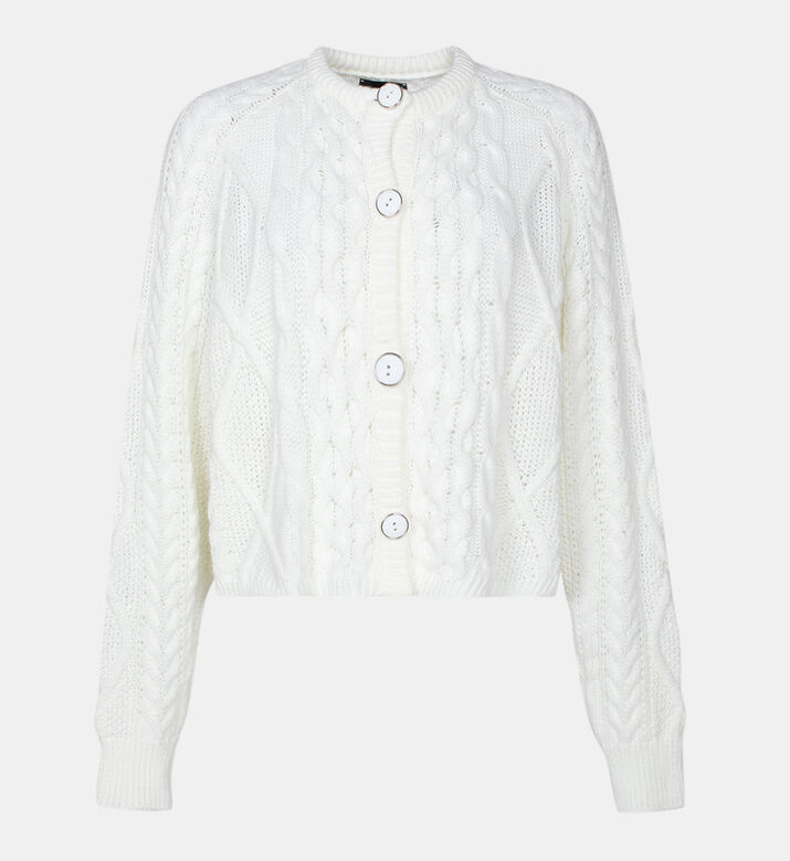 Wool Button-down Cropped Jacket