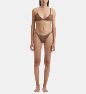 North Knitted Metallic Triangle Bikini