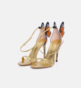 Sophia Webster Chiara Mirror Leather High Heel Sandals, Gold, Eu-37, Packshot View
