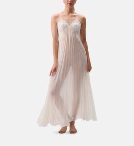 Rya Delight Floral-embroidery Flared Night Dress, Model View