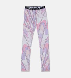 Emilio Pucci Logo Elastic Waistband Abstract Swirl-print Leggings, Packshot View