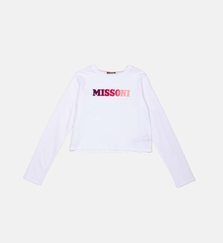 Cotton Colorful Logo-print Top