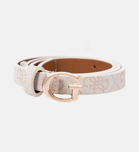 Logo-embroidery Buckle Closure Belt