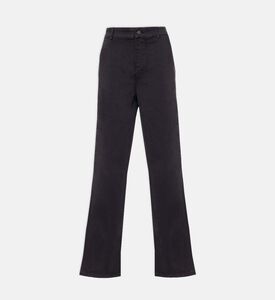 بنطال قطن بساق مستقيمة