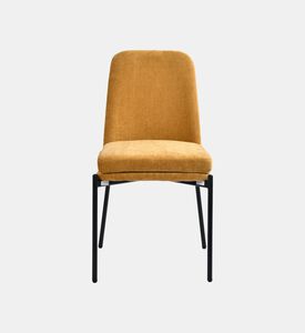 Home Deco and More Sky Plywood Steel Dining Chair, Mustard, Packshot View