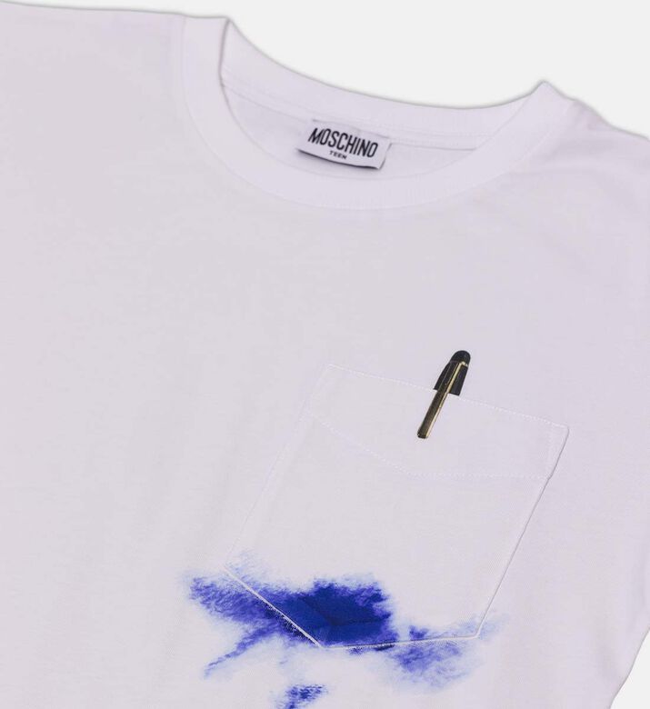 Cotton Pen-print Crewneck T-shirt Cotton Pen-print Crewneck T-shirt