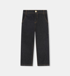 Back Embroidered Logo Denim Pant