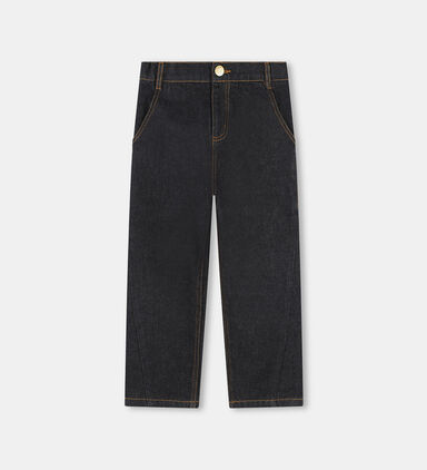 Back Embroidered Logo Denim Pant