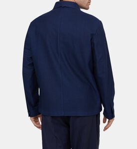 قميص فضفاض قطن بجيب أمامي بغطاء قلاب