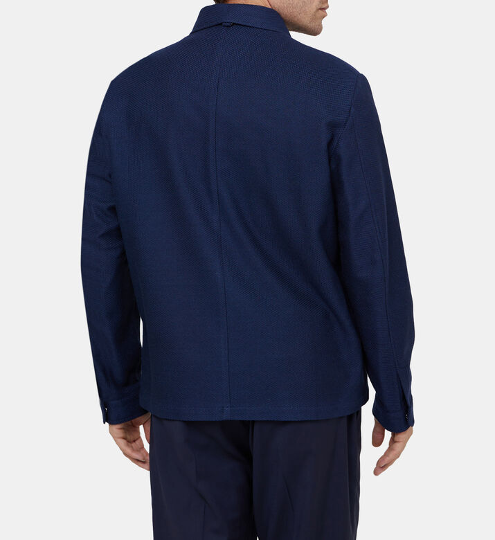 قميص فضفاض قطن بجيب أمامي بغطاء قلاب