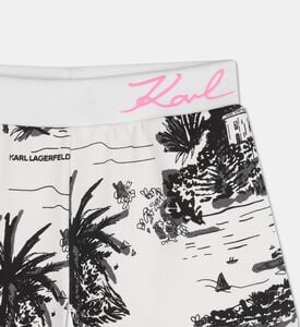 Karl Lagerfeld Embroidered Logo Monochrome-print Shorts, Packshot View