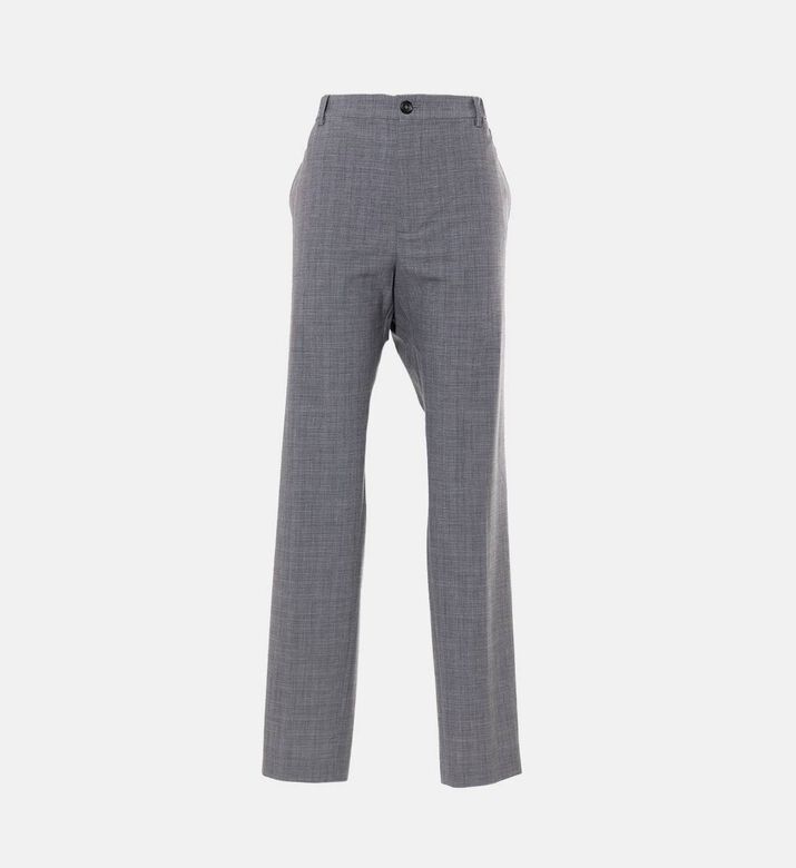 Tapered Melange Wool Trousers