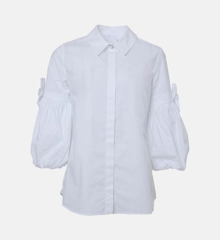 Weill Floral-applique Puff Sleeve Blouse, Packshot View Weill Floral-applique Puff Sleeve Blouse, Packshot View