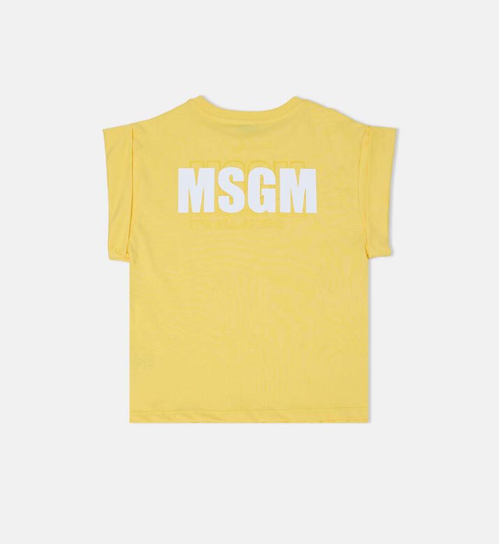 تيشيرت قطن جيرسيه بطبعة شعار