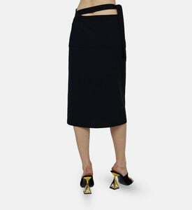 Embroidered Logo Midi Wrap Pencil Skirt Embroidered Logo Midi Wrap Pencil Skirt