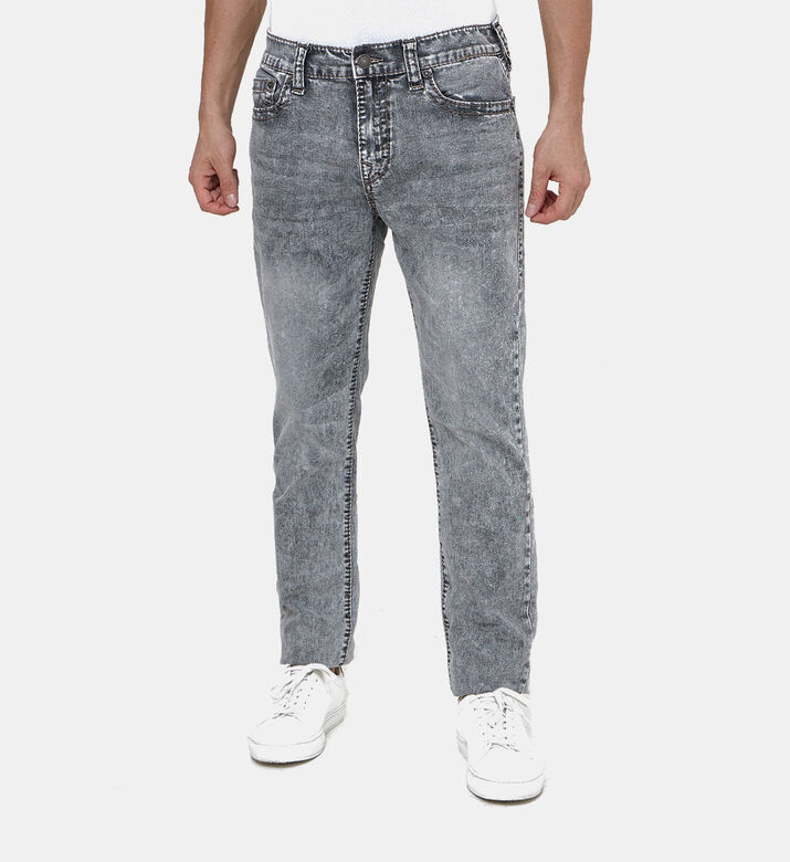 Washed Cotton 5-pockets Denim Pants