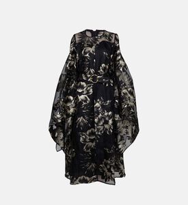 Floral-print Cap Sleeves Dress