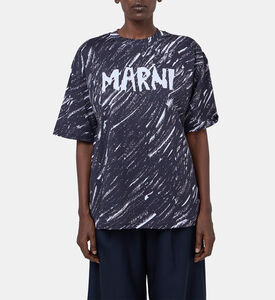 تيشيرت قطن بطبعة لوغو