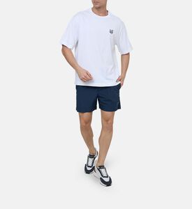 Nylon Solid Drawstring Swim Shorts