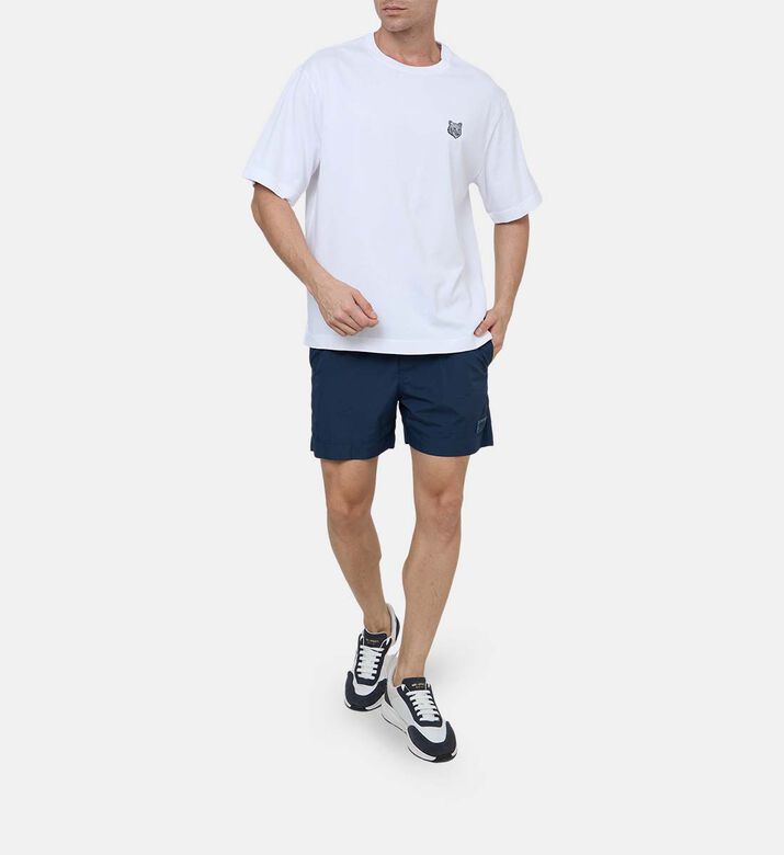 Nylon Solid Drawstring Swim Shorts