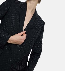 The Kooples All-over Rhinestone Structured Blazer, Model View