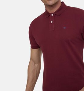 Hackett London Polo Slim, Burgundy, Xl, Model View