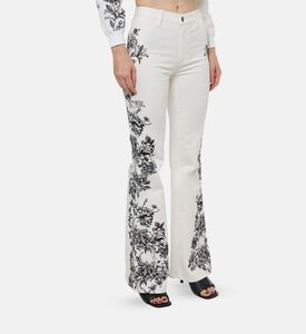 Alice and Olivia Floral-print Flared Pants, Model View Alice and Olivia Floral-print Flared Pants, Model View
