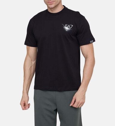 Cotton Chest Logo Crewneck T-shirt
