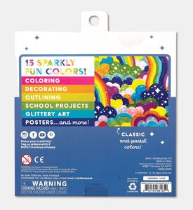 Ooly Rainbow Sparkle 15-piece Glitter Markers Set, Packshot View