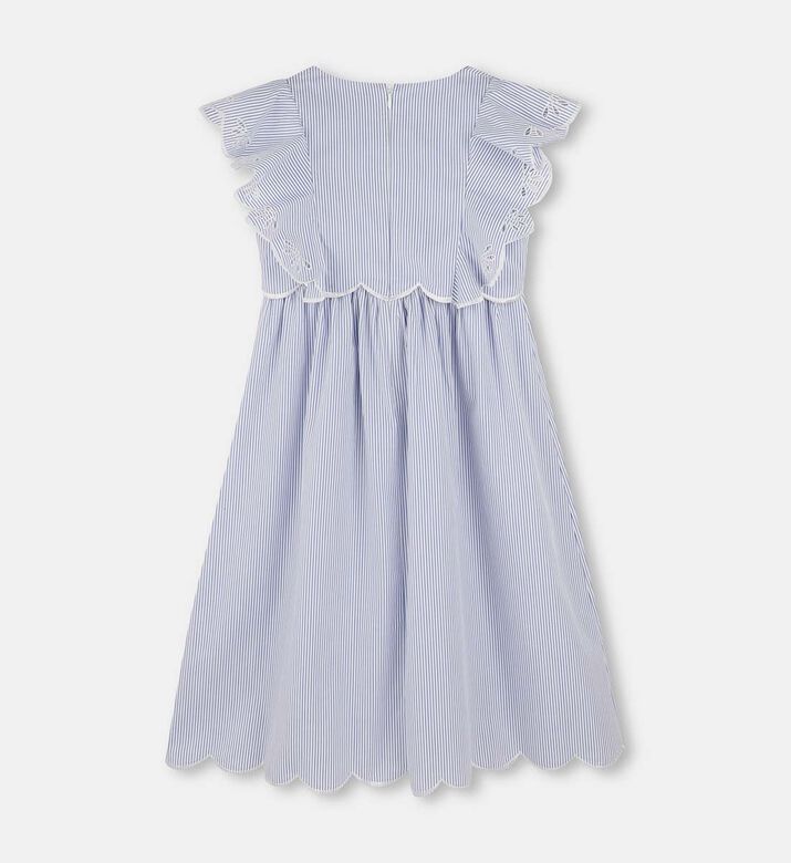 فستان واسع بنقشة مخططة