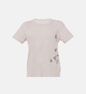 Martha Rhinestone-embellished Rain Heart T-shirt