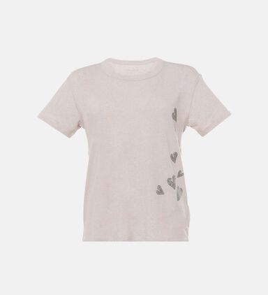 Martha Rhinestone-embellished Rain Heart T-shirt