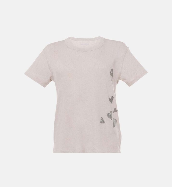 Martha Rhinestone-embellished Rain Heart T-shirt