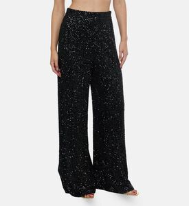 Edward Achour Paris Sequined Wide-leg Trousers, Model View