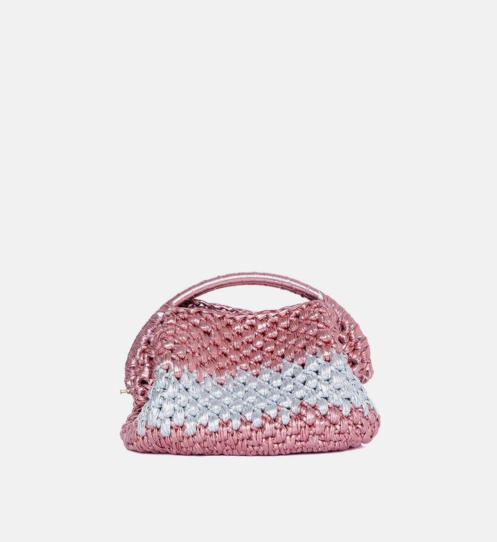 Two-tone Checkered Mini Handbag