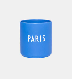 كوب باريس بورسلين مزجج منقوش 8 &times; 8.5 سم