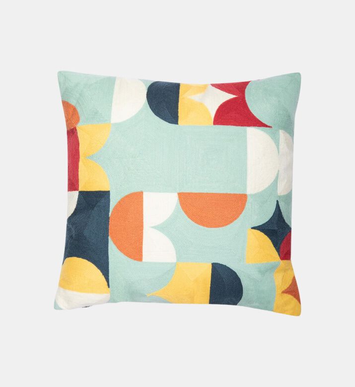 Home Deco and More Jinx Cotton Embroidered Filled And Vaccumed Cushion, Packshot View