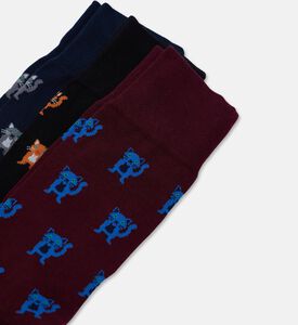Paul Smith All-over Bear-print 3-piece Socks Pack, Packshot View
