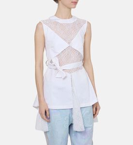 Bayara Twill Cotton Lace Dress