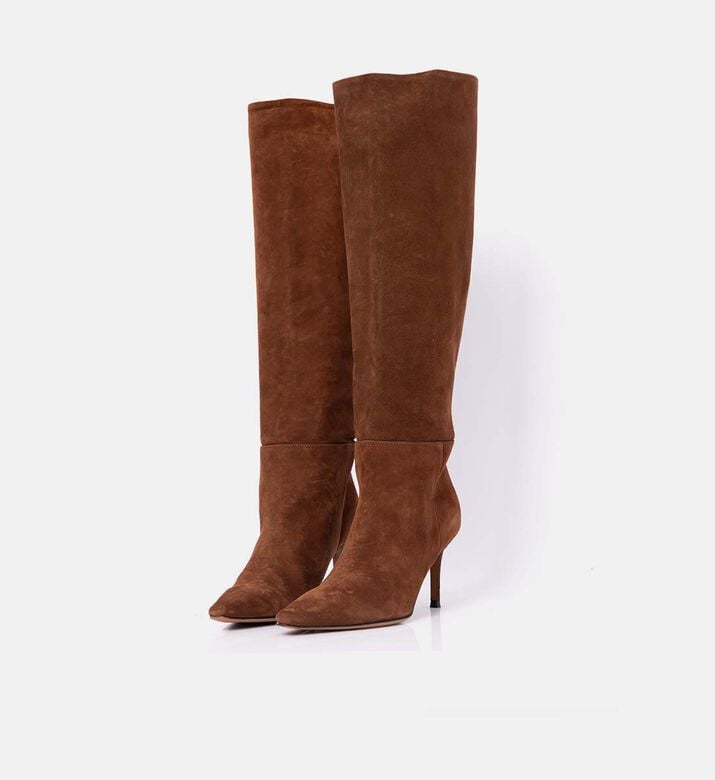 Roberto Festa Thea Suede Knee-high Pointed-toe Boots, Packshot View Roberto Festa Thea Suede Knee-high Pointed-toe Boots, Packshot View