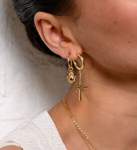 Ottoman Hands Large Star Hoop Earrings, Packshot View