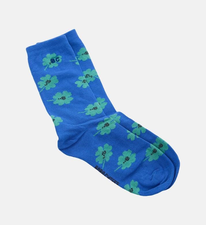 Bobo Choses Logo-detail All-over Clover Pattern Knit Socks, Packshot View Bobo Choses Logo-detail All-over Clover Pattern Knit Socks, Packshot View