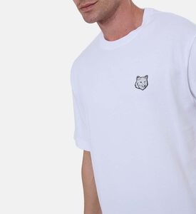 تيشيرت قصير الأكمام بتطريز ثعلب