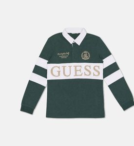 Guess Embroidered Logos Striped Rugby Shirt, Packshot View