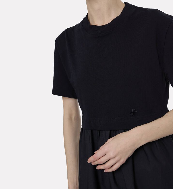 Patou Mixed-media Midi Dress, Model View